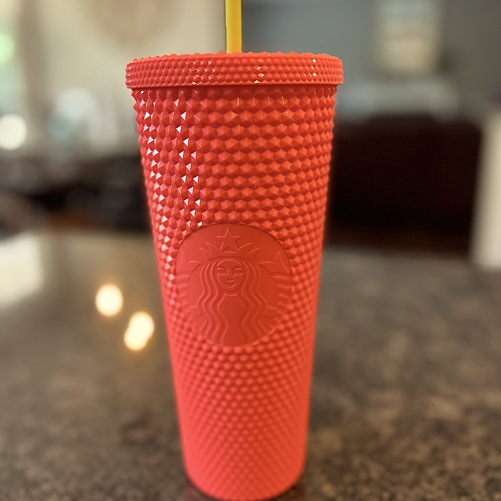 Coral Starbucks Tumbler